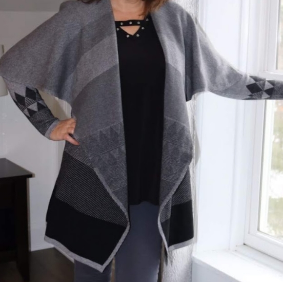 evolution by cyrus open drape cardigan